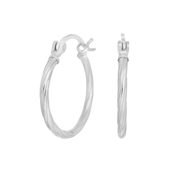 Rhodineret sølv creol 20mm TREND52 , fra Nordahl