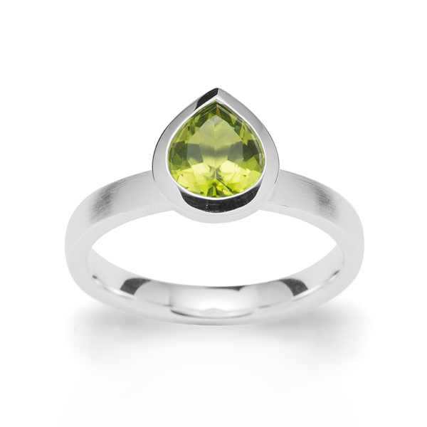 925/- Ring mat/blank, peridot 1,43ct, fra Bastian Inverun