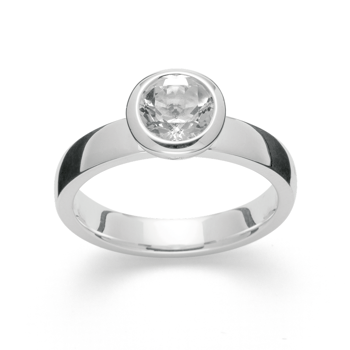 925/- Ringblank, hvid topas 1,49ct, fra Bastian Inverun