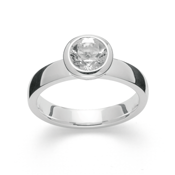 925/- Ringblank, hvid topas 1,49ct, fra Bastian Inverun