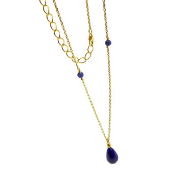 Halskæde med Lapis 42+8cm, fra San - Links of Joy
