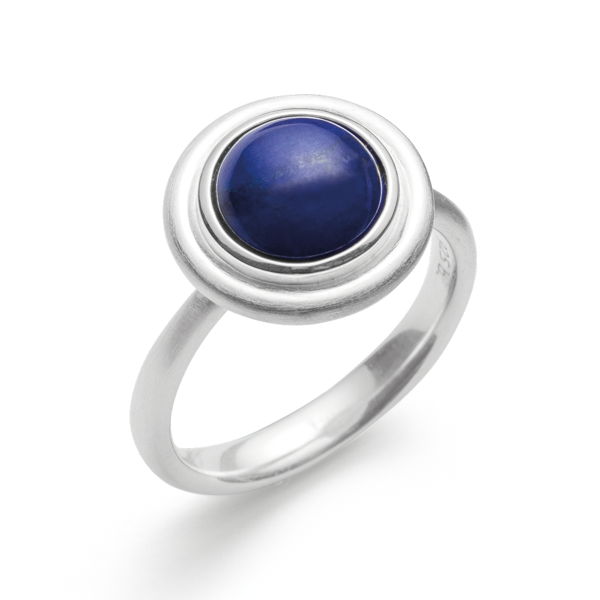 925,- ring, rho. mat/blank, lapis 2,73ct, fra Bastian Inverun