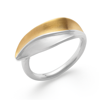 925/- Ring, delvis fg, mat rho., fra Bastian Inverun