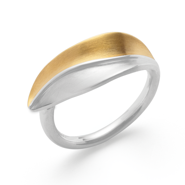 925/- Ring, delvis fg, mat rho., fra Bastian Inverun