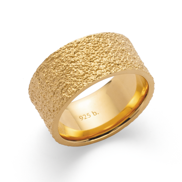 925/- Ring, fg, specielt struktureret, fra Bastian Inverun