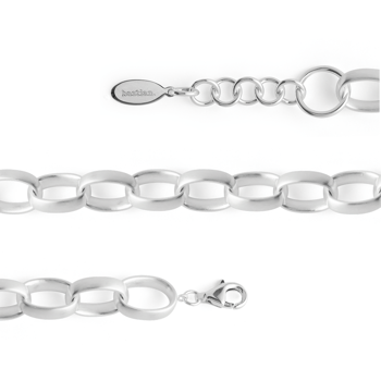 925/- armbånd mat, 17cm + 3cm, fra Bastian Inverun