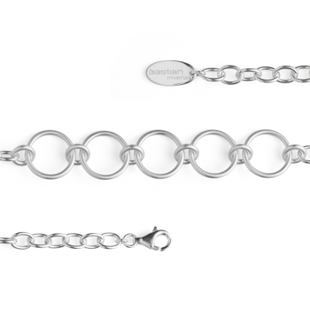 925/- armbånd mat/blank, 19cm, fra Bastian Inverun