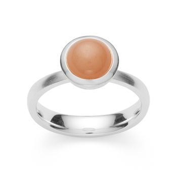 925/- Ring mat/blank, månesten blush 1,85ct, fra Bastian Inverun