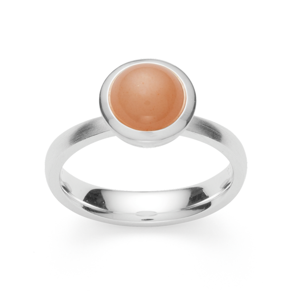 925/- Ring mat/blank, månesten blush 1,85ct, fra Bastian Inverun