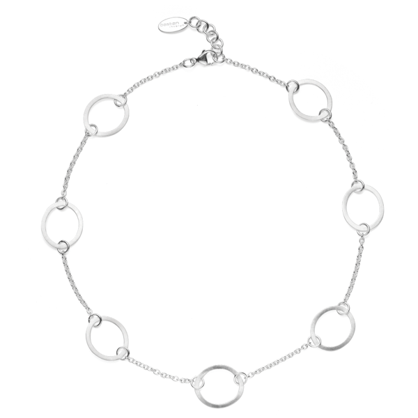 925/- collier mat/blank, 46cm + 3cm, fra Bastian Inverun