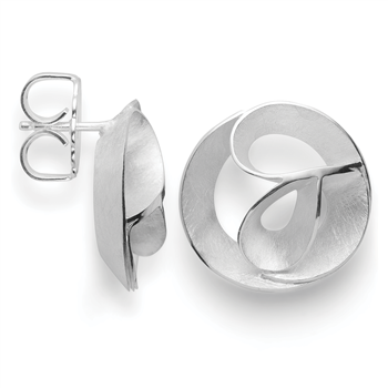 925/øreringe,rhd,børstet/blank, fra Bastian Inverun