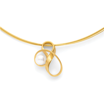 925/-vedhæng,fg.,mat,ferskv.perle 1,3ct, fra Bastian Inverun