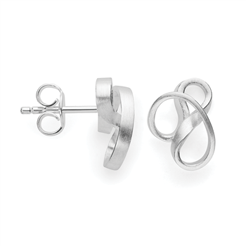 925/- øreringe, rhd, mat, fra Bastian Inverun