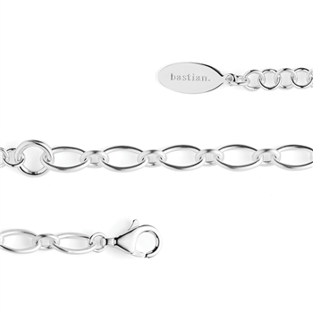 925/- armbånd, rhd, mat, 19+3cm, fra Bastian Inverun
