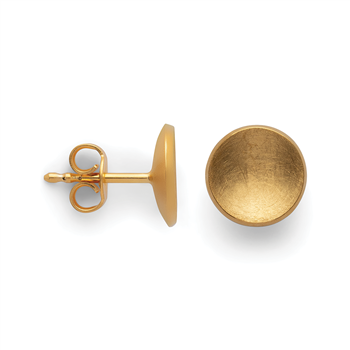 925/- øreringe, fg., børstet/pol., 10mm, fra Bastian Inverun