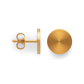 925/- øreringe, fg., mat/blank, 8mm, fra Bastian Inverun