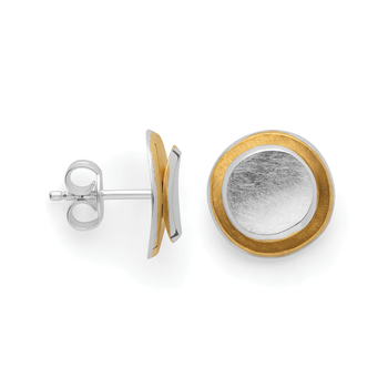 925/- øreringe,rhodium-pl., fg.,børstet, fra Bastian Inverun