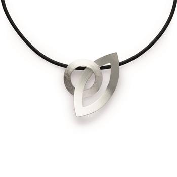 925/- Vedhæng, rhodineret, mat/mat, fra Bastian Inverun