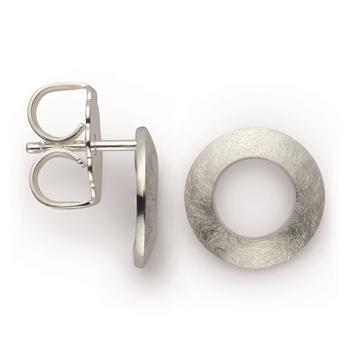 925/- Ørestikker, rhodineret, mat/mat, fra Bastian Inverun