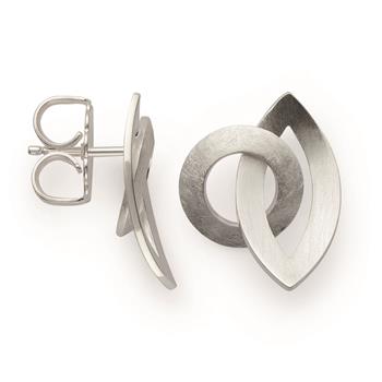 925/- Ørestikker, rhodineret, mat/mat, fra Bastian Inverun