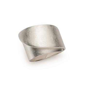 925/- Ring, rhodineret, mat/poleret, fra Bastian Inverun