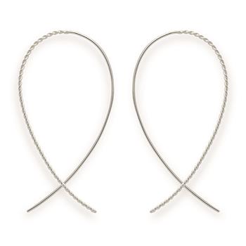 925/- Øreringe, rhodineret, matte, fra Bastian Inverun