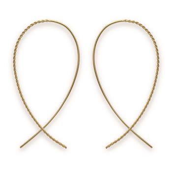 925/- Øreringe, forgyldt, matte, fra Bastian Inverun