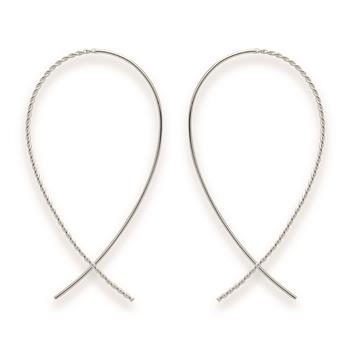 925/- Øreringe, rhodineret, poleret, fra Bastian Inverun