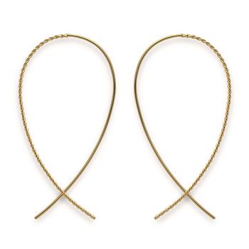 925/- Øreringe, forgyldt, poleret, fra Bastian Inverun