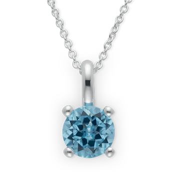 925/- Vedhæng blå topas 0,97ct. Poleret, fra Bastian Inverun