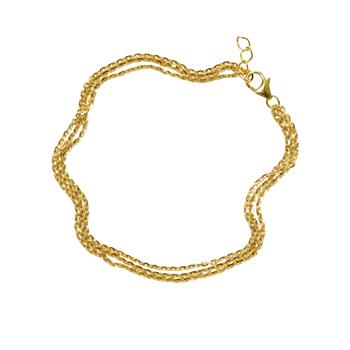 14kt Anker Facet Armbånd eller Halskæde med 3 rækker  38cm, fra San - Links of Joy