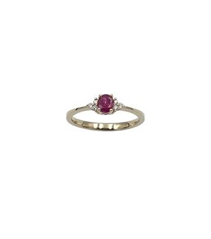 Ring 14 karat guld rubin med 0,055ct wsi, fra L&G