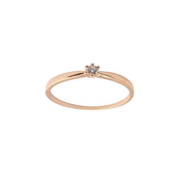 Ring 14 karat guld MAFIRA (6-greb) brillant, fra L&G