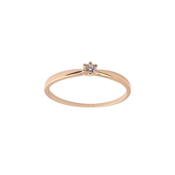Ring 14 karat guld MAFIRA (6-greb) brillant, fra L&G