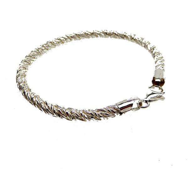 4,5mm Rævekæde/Twistet i Blank Sterlingsølv Armbånd & Halskæde 18cm, fra San - Links of Joy