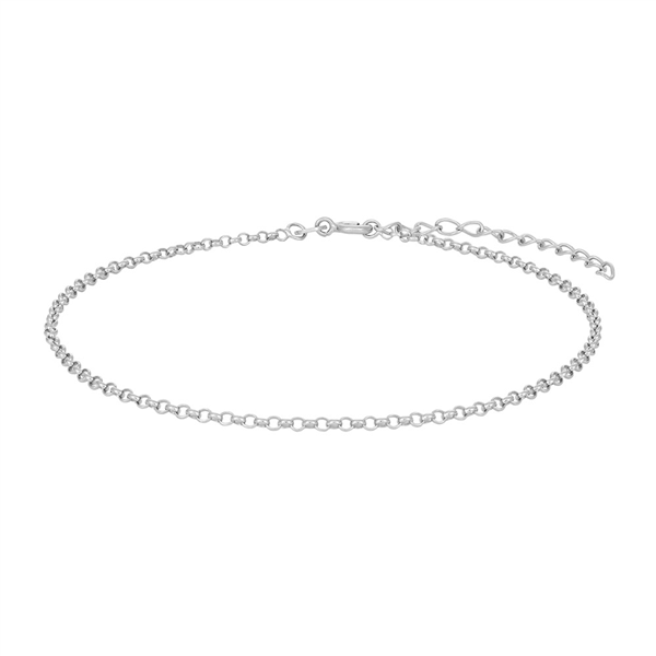 Rhd. sølv ankel SUMMER52 ærtekæde 23+4cm, fra Nordahl