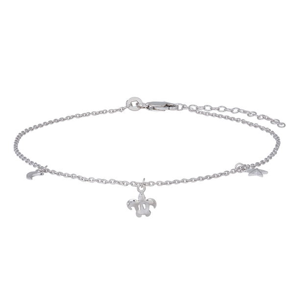 Rhd. sølv ankel BEACH52 23+4cm, fra Nordahl