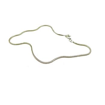 1,3mm Rævekæde i Blank Sterlingsølv -Armbånd & Halskæde 16cm, fra San - Links of Joy