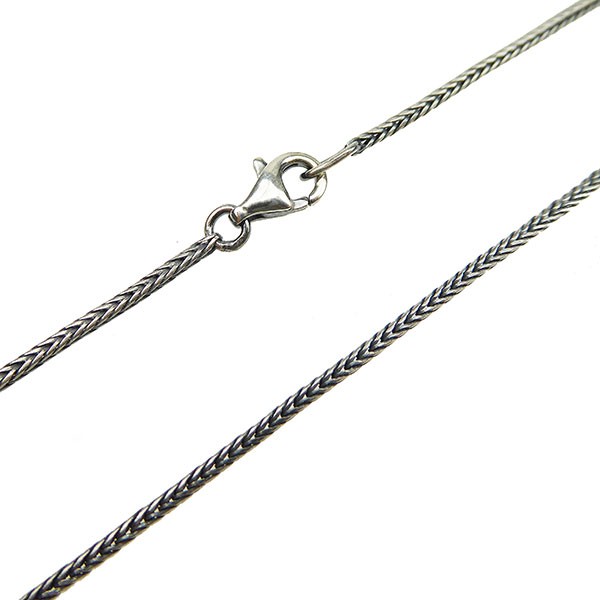 1,3mm Rævekæde i Let Oxyderet Sterlingsølv Armbånd & Halskæde 38cm, fra San - Links of Joy