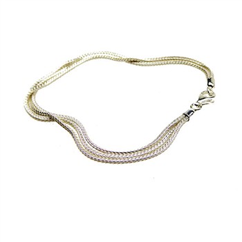 Armbånd & halskæde - 3 rk. Rævekæde - Blank 21cm, fra San - Links of Joy