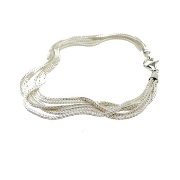 Armbånd & halskæde - 6 rk.Rævekæde - Blank 21cm, fra San - Links of Joy