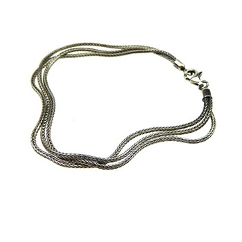 Armbånd & halskæde - 3 rk.Rævekæde - Letoxyderet 21cm, fra San - Links of Joy