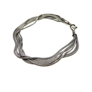 Armbånd & halskæde - 6 rk.Rævekæde - Letoxyderet 21cm, fra San - Links of Joy