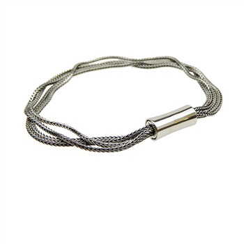 Armbånd & halskæde 4 rk. Rævekæde - Let oxyderet 21cm, fra San - Links of Joy