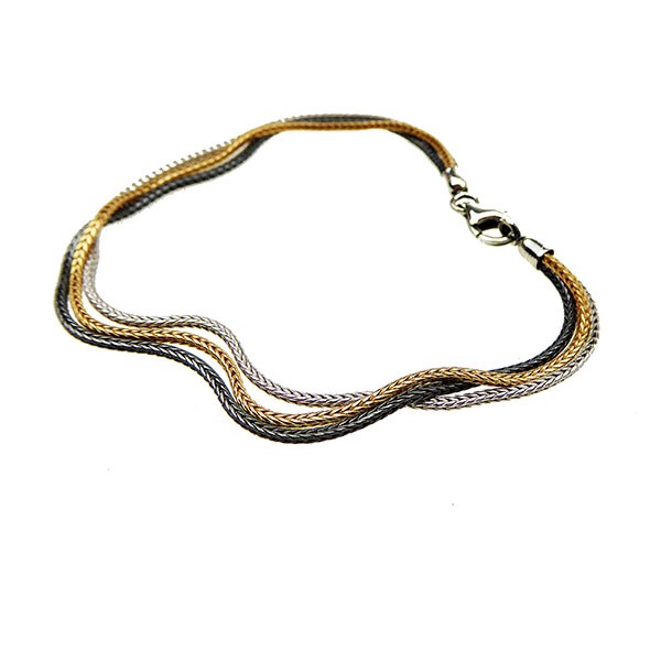 Armbånd & halskæde - 3 rk.Rævekæde - 3 farvet 18cm, fra San - Links of Joy