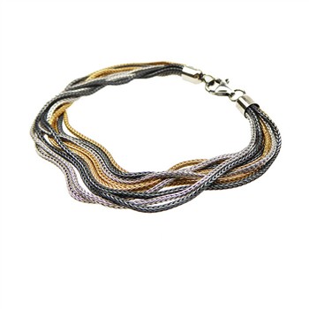 Armbånd & halskæde - 9 rk.Rævekæde - 3 farvet 21cm, fra San - Links of Joy
