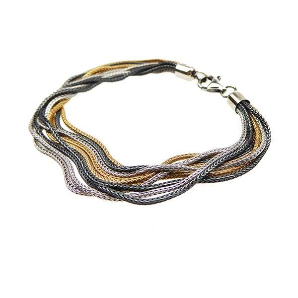 Armbånd & halskæde - 9 rk.Rævekæde - 3 farvet 19cm, fra San - Links of Joy