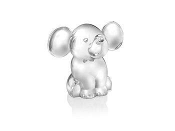 Sparebøsse »Siddende elefant«, sølvfarvet, fra Noa Kids