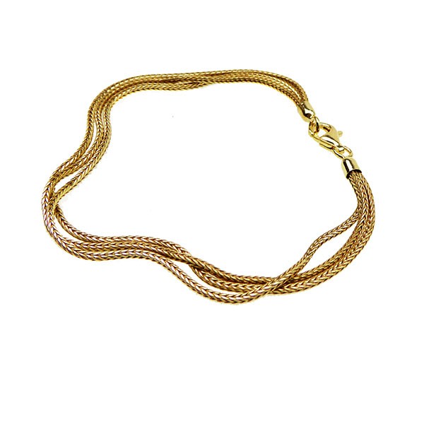 Armbånd & halskæde - 3 rk.Rævekæde - Forgyldt 16cm, fra San - Links of Joy