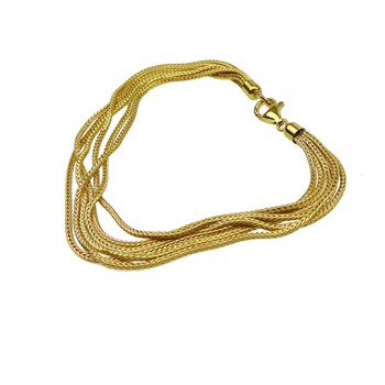 Armbånd & halskæde - 6 rk.Rævekæde - Forgyldt 21cm, fra San - Links of Joy